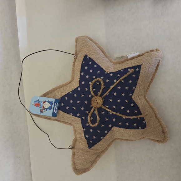 Patriotic Rustic Stars, Burlap - Picture 5 of 5